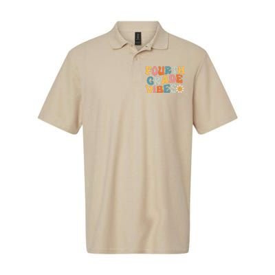 Fourth Grade Vibes 4th Grade Team Retro 1st Day Of School Softstyle Adult Sport Polo