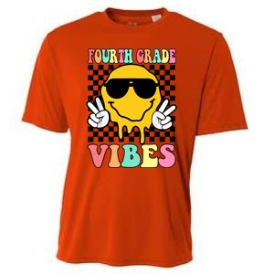 Fourth Grade Vibes Hippie Smile Face Peace Back To School Gift Cooling Performance Crew T-Shirt