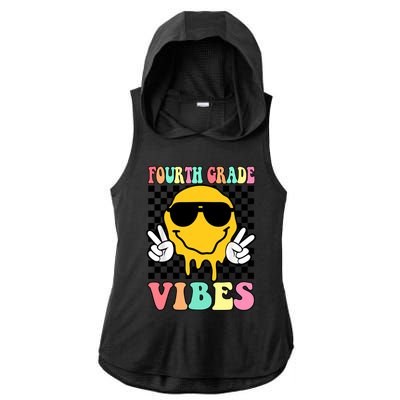 Fourth Grade Vibes Hippie Smile Face Peace Back To School Gift Ladies PosiCharge Tri-Blend Wicking Draft Hoodie Tank