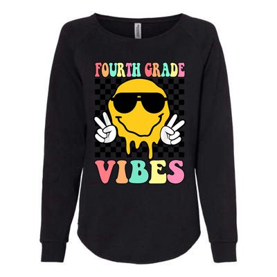 Fourth Grade Vibes Hippie Smile Face Peace Back To School Gift Womens California Wash Sweatshirt