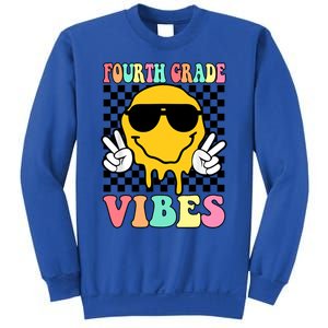 Fourth Grade Vibes Hippie Smile Face Peace Back To School Gift Sweatshirt