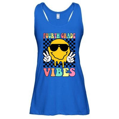 Fourth Grade Vibes Hippie Smile Face Peace Back To School Gift Ladies Essential Flowy Tank