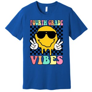 Fourth Grade Vibes Hippie Smile Face Peace Back To School Gift Premium T-Shirt