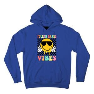 Fourth Grade Vibes Hippie Smile Face Peace Back To School Gift Tall Hoodie