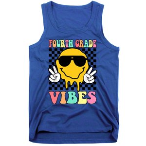 Fourth Grade Vibes Hippie Smile Face Peace Back To School Gift Tank Top