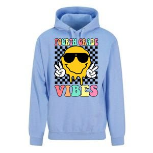 Fourth Grade Vibes Hippie Smile Face Peace Back To School Gift Unisex Surf Hoodie