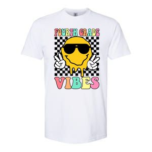 Fourth Grade Vibes Hippie Smile Face Peace Back To School Gift Softstyle CVC T-Shirt