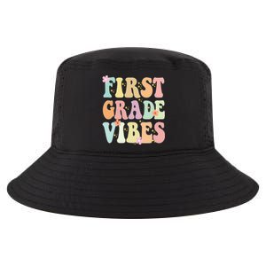 First Grade Vibes Retro Teacher 1St Grade Back To School Gift Cool Comfort Performance Bucket Hat