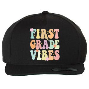 First Grade Vibes Retro Teacher 1St Grade Back To School Gift Wool Snapback Cap