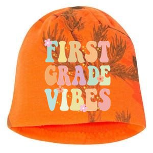 First Grade Vibes Retro Teacher 1St Grade Back To School Gift Kati - Camo Knit Beanie