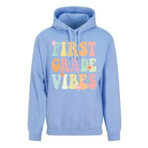 First Grade Vibes Retro Teacher 1St Grade Back To School Gift Unisex Surf Hoodie