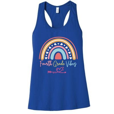 Fourth Grade Vibes Rainbow Teacher 4Th Grade Tee Gift Women's Racerback Tank