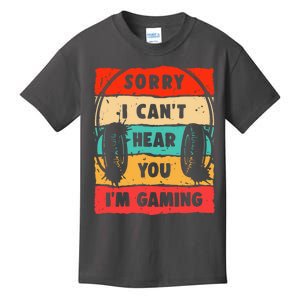 Funny Gamer Video Gaming Sorry I CanT Here You Kids T-Shirt