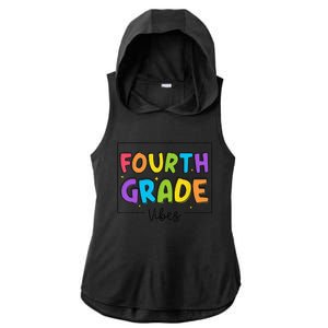 Fourth Grade Vibes 4th Grade Team Retro First Day Of School Ladies PosiCharge Tri-Blend Wicking Draft Hoodie Tank