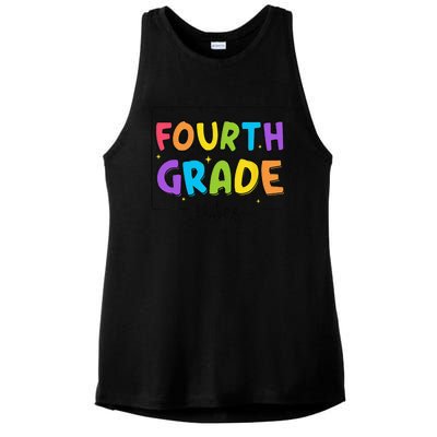 Fourth Grade Vibes 4th Grade Team Retro First Day Of School Ladies PosiCharge Tri-Blend Wicking Tank