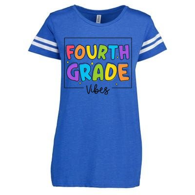 Fourth Grade Vibes 4th Grade Team Retro First Day Of School Enza Ladies Jersey Football T-Shirt