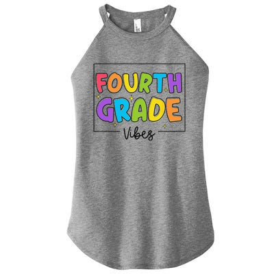 Fourth Grade Vibes 4th Grade Team Retro First Day Of School Women's Perfect Tri Rocker Tank