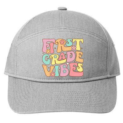 First Grade Vibes 1st Grade 1st Day Of School Teacher 7-Panel Snapback Hat