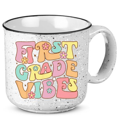 First Grade Vibes 1st Grade 1st Day Of School Teacher 15oz Campfire Ceramic Mug