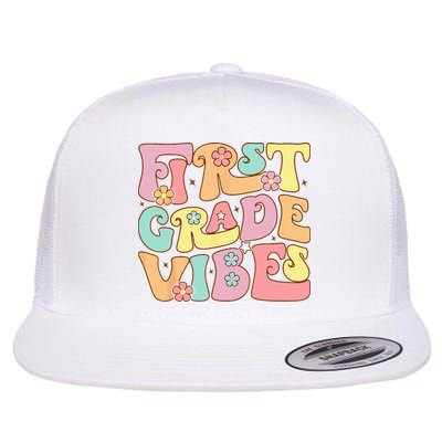 First Grade Vibes 1st Grade 1st Day Of School Teacher Flatbill Hat