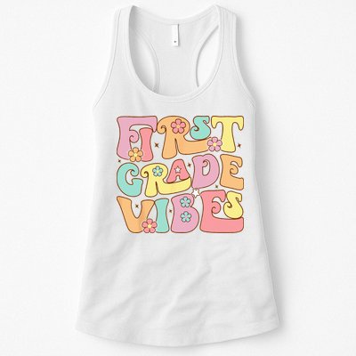 First Grade Vibes 1st Grade 1st Day Of School Teacher Womens Tank Top
