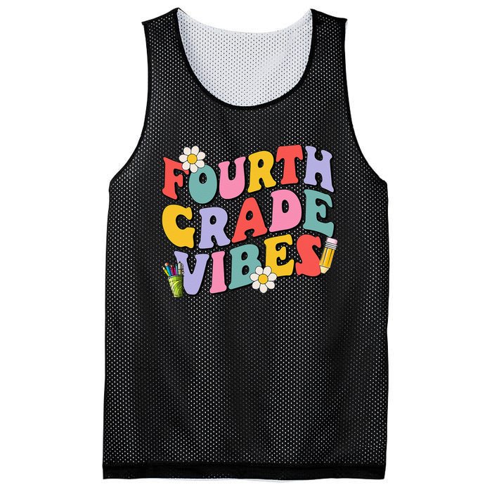 Fourth Grade Vibes Back To School 4th Grade Team 1st Day Mesh Reversible Basketball Jersey Tank