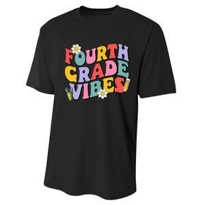 Fourth Grade Vibes Back To School 4th Grade Team 1st Day Performance Sprint T-Shirt