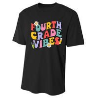 Fourth Grade Vibes Back To School 4th Grade Team 1st Day Performance Sprint T-Shirt