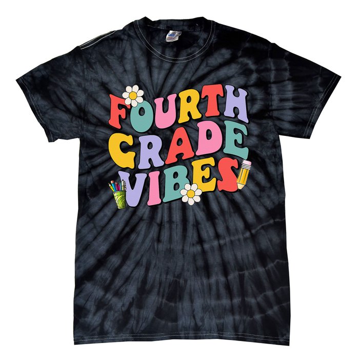 Fourth Grade Vibes Back To School 4th Grade Team 1st Day Tie-Dye T-Shirt