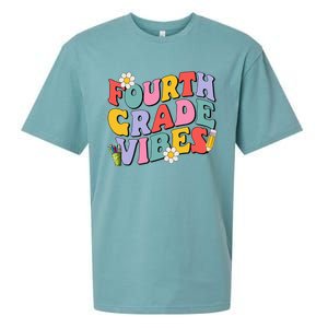 Fourth Grade Vibes Back To School 4th Grade Team 1st Day Sueded Cloud Jersey T-Shirt