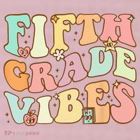 Fifth Grade Vibes 5th Grade Team Retro 1st Day Of School 25L Jumbo Tote