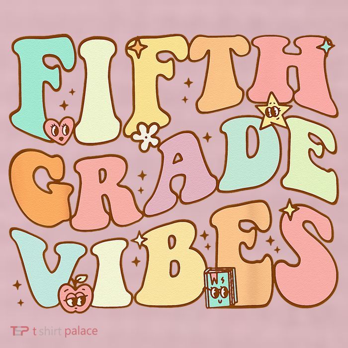 Fifth Grade Vibes 5th Grade Team Retro 1st Day Of School 25L Jumbo Tote