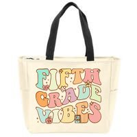 Fifth Grade Vibes 5th Grade Team Retro 1st Day Of School Zip Tote Bag