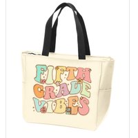 Fifth Grade Vibes 5th Grade Team Retro 1st Day Of School Zip Tote Bag