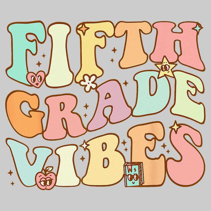 Fifth Grade Vibes 5th Grade Team Retro 1st Day Of School Tie-Dye T-Shirt