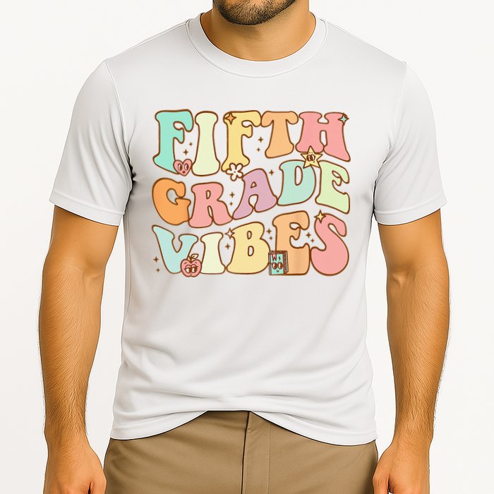 Fifth Grade Vibes 5th Grade Team Retro 1st Day Of School Cooling Performance Crew T-Shirt