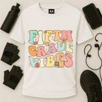 Fifth Grade Vibes 5th Grade Team Retro 1st Day Of School Cooling Performance Crew T-Shirt