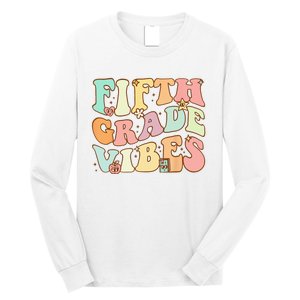 Fifth Grade Vibes 5th Grade Team Retro 1st Day Of School Long Sleeve Shirt