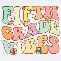 Fifth Grade Vibes 5th Grade Team Retro 1st Day Of School Button