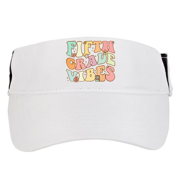 Fifth Grade Vibes 5th Grade Team Retro 1st Day Of School Adult Drive Performance Visor