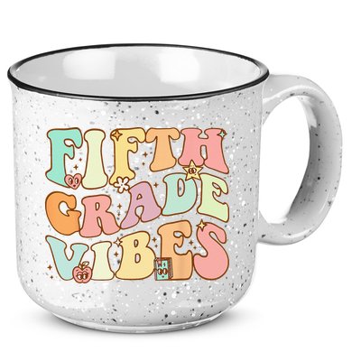 Fifth Grade Vibes 5th Grade Team Retro 1st Day Of School 15oz Campfire Ceramic Mug