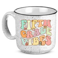 Fifth Grade Vibes 5th Grade Team Retro 1st Day Of School 15oz Campfire Ceramic Mug