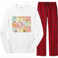 Fifth Grade Vibes 5th Grade Team Retro 1st Day Of School Long Sleeve Pajama Set