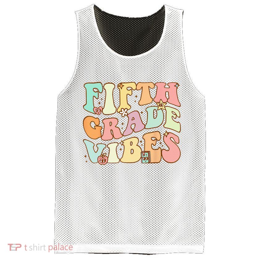 Fifth Grade Vibes 5th Grade Team Retro 1st Day Of School Mesh Reversible Basketball Jersey Tank