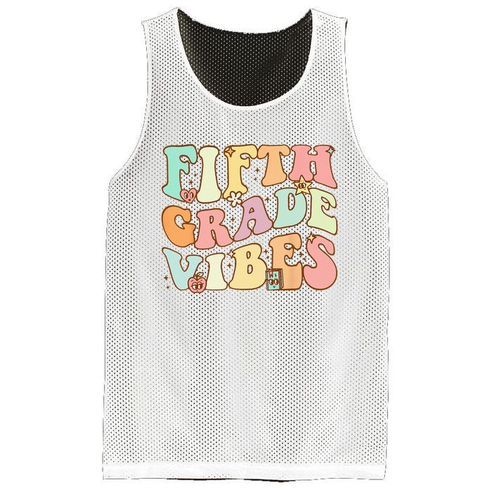 Fifth Grade Vibes 5th Grade Team Retro 1st Day Of School Mesh Reversible Basketball Jersey Tank