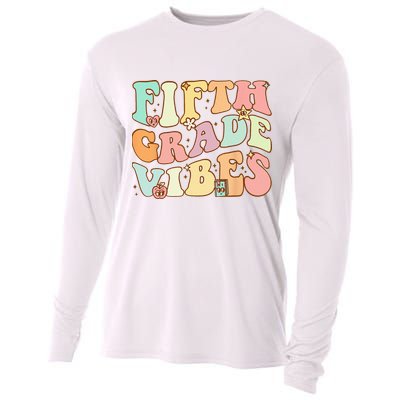 Fifth Grade Vibes 5th Grade Team Retro 1st Day Of School Cooling Performance Long Sleeve Crew