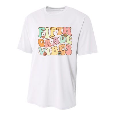 Fifth Grade Vibes 5th Grade Team Retro 1st Day Of School Youth Performance Sprint T-Shirt