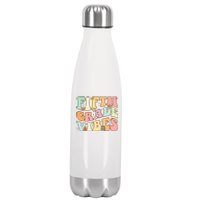 Fifth Grade Vibes 5th Grade Team Retro 1st Day Of School Stainless Steel Insulated Water Bottle