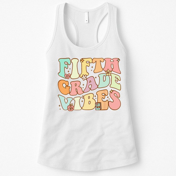 Fifth Grade Vibes 5th Grade Team Retro 1st Day Of School Womens Tank Top