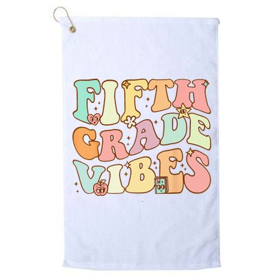Fifth Grade Vibes 5th Grade Team Retro 1st Day Of School Golf Towel